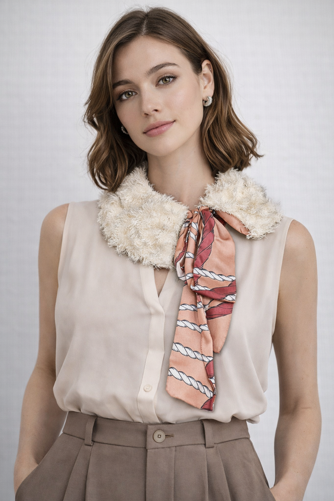 5 Pezzi Colletti Floreali In Pizzo E Nastro - Collari Decorativi Per Abiti Donna - Multicolore Regolabile 30-130 Cm - Accessori Moda